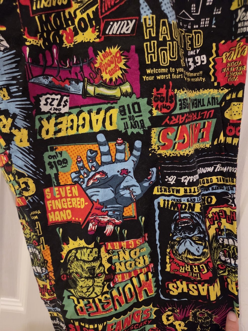 Halloween Monster Print Lounge Pants Men's Large - Picture 4 of 9